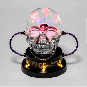 Hyde & EEK! Light Up Plasma Ball Skull Halloween Light Decor